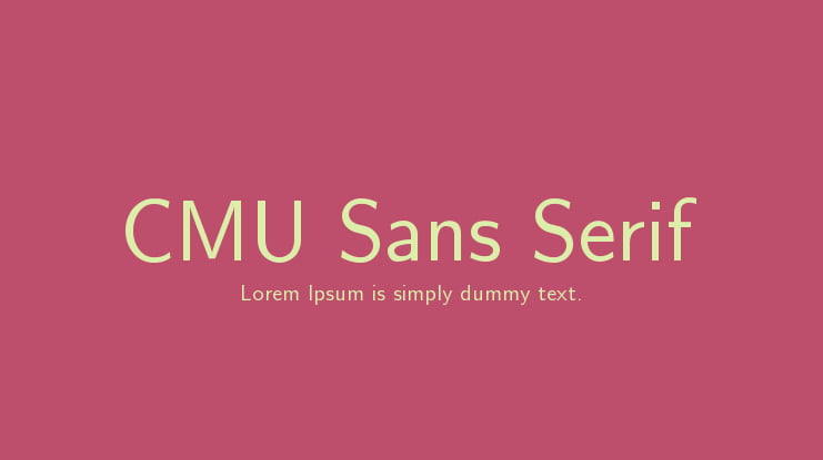 CMU Sans Serif Font Family