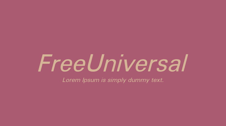 FreeUniversal Font Family