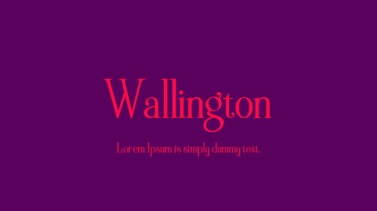 Wallington Font