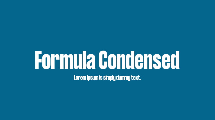 Formula Condensed Font Family