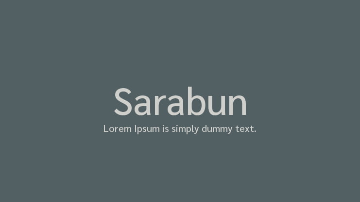 Sarabun Font Family