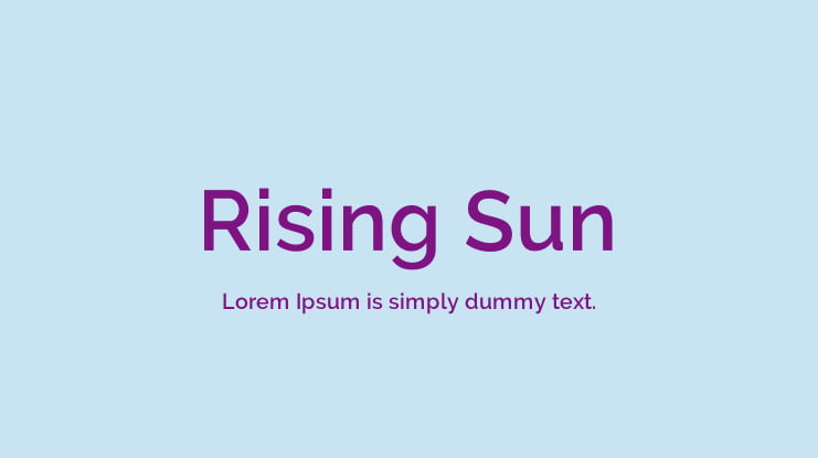 Rising Sun Font Family