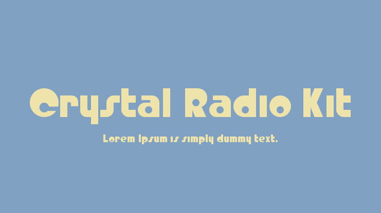 Crystal Radio Kit Font