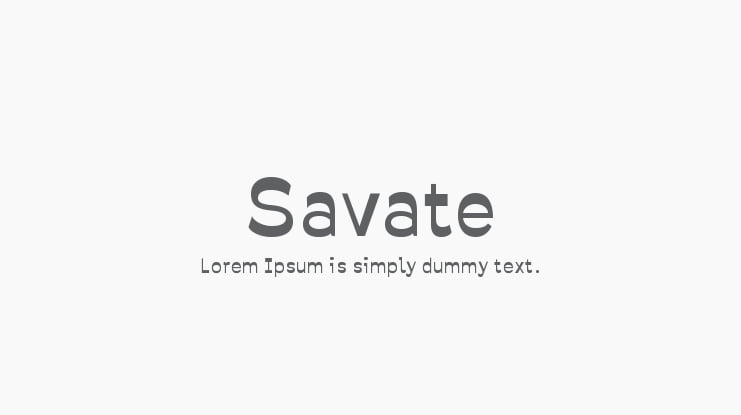 Savate Font Family