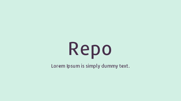 Repo Font Family