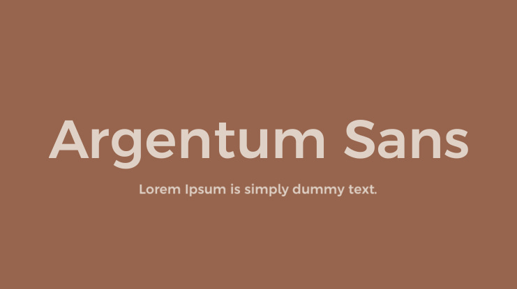 Argentum Sans Font Family