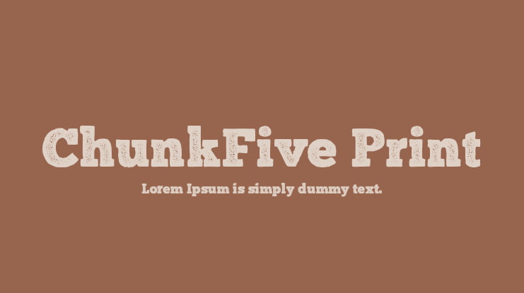 ChunkFive Print Font Family