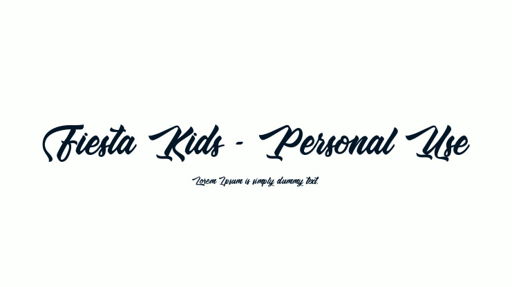 Fiesta Kids - Personal Use Font