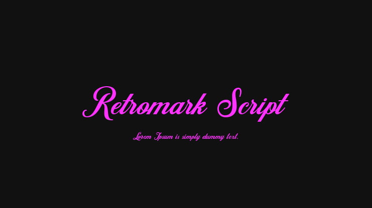 Retromark Script Font