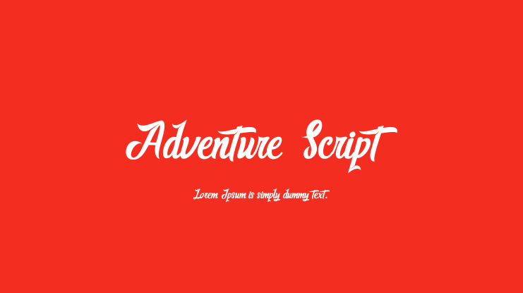 Adventure Script Font