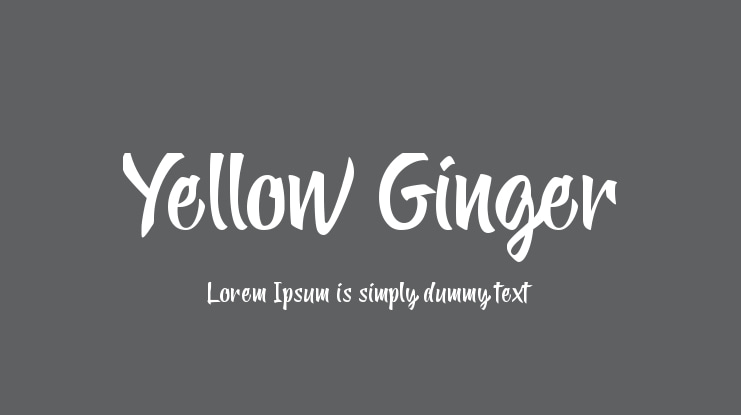 Yellow Ginger Font