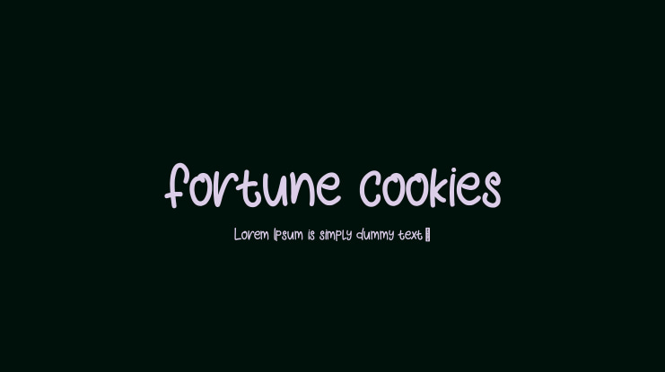 fortune cookies Font