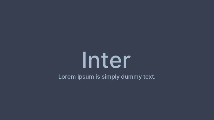 Inter Font Family