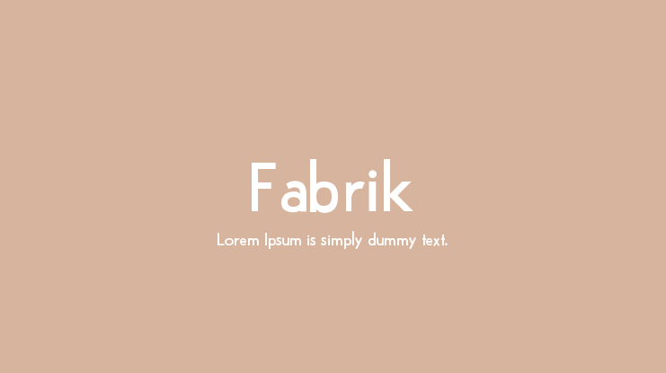 Fabrik Font Family