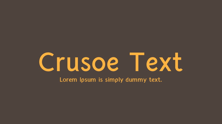 Crusoe Text Font Family