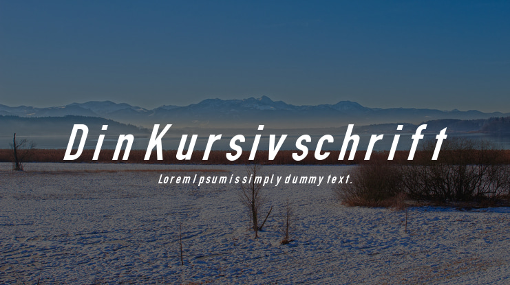 Din Kursivschrift Font Family