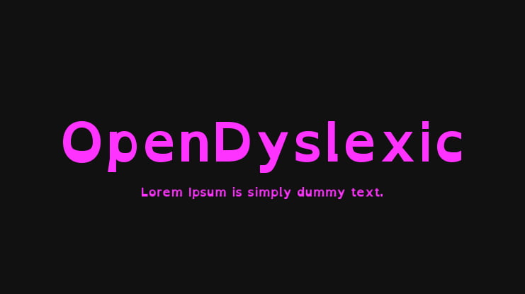 OpenDyslexic Font Family