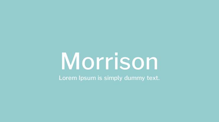 Morrison Font Family