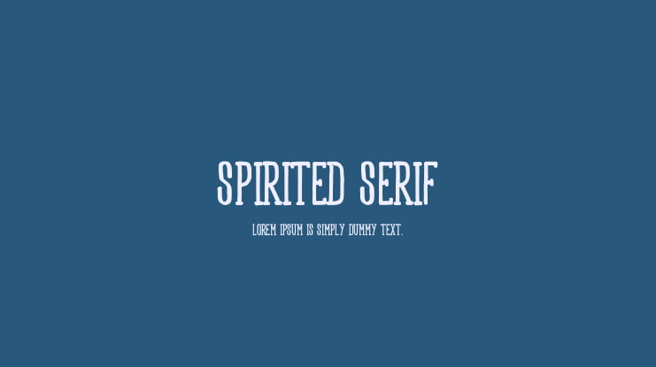 Spirited Serif Font Family