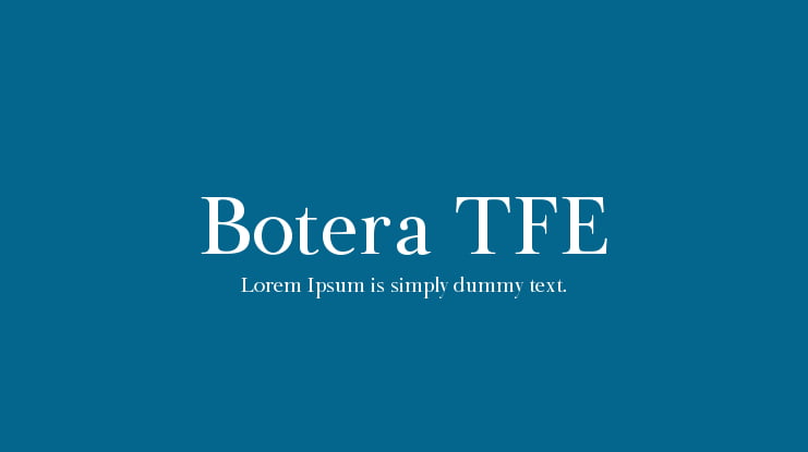 Botera TFE Font Family