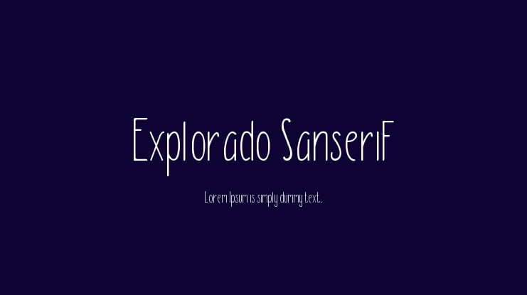 Explorado Sanserif Font Family
