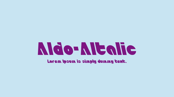 Aldo-AItalic Font Family