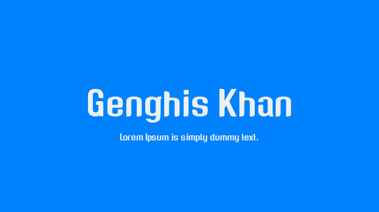 Genghis Khan Font Family