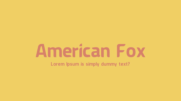 American Fox Font