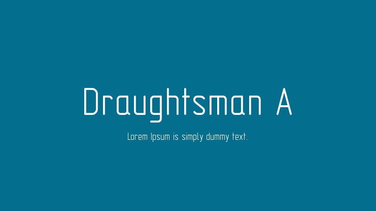 Draughtsman A Font Family