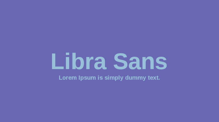 Libra Sans Font Family