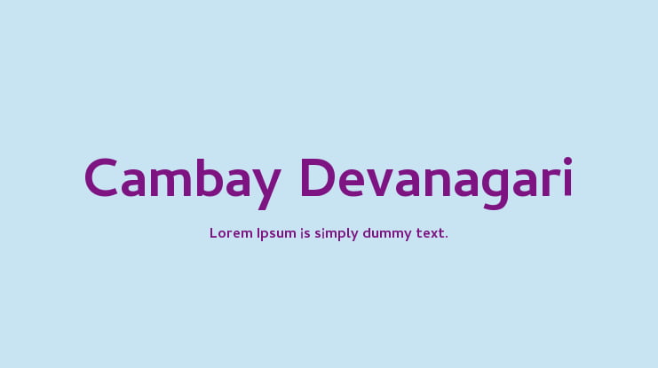 Cambay Devanagari Font Family