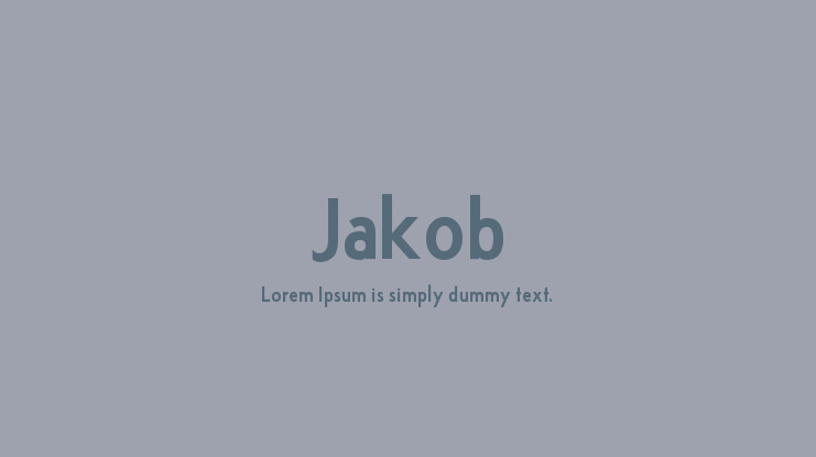 Jakob Font Family