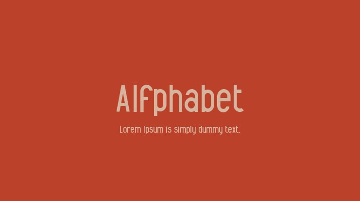 Alfphabet Font Family