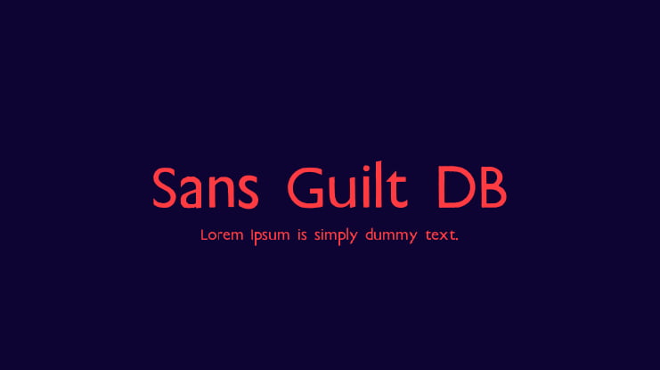 Sans Guilt DB Font Family