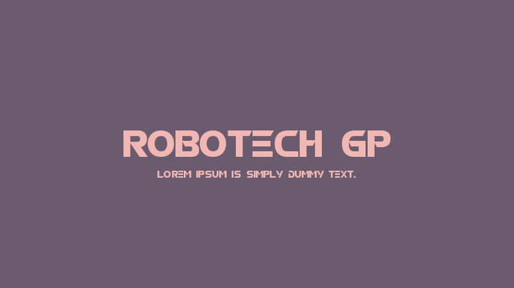 ROBOTECH GP Font