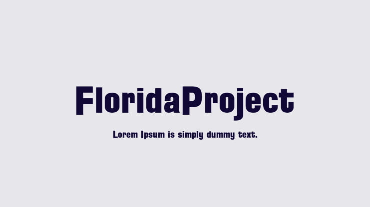 FloridaProject Font Family