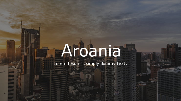 Aroania Font Family