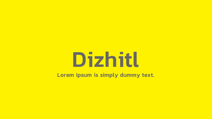 Dizhitl Font Family