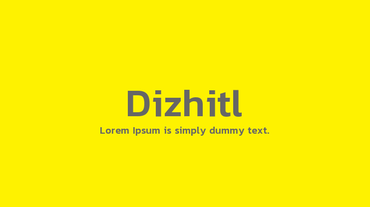 Dizhitl Font Family