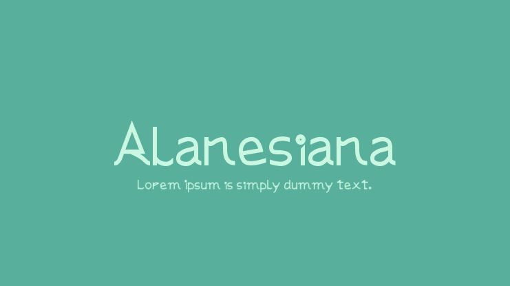 Alanesiana Font
