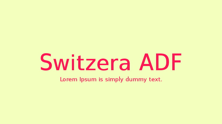 Switzera ADF Font Family