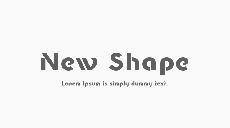 New Shape Font Family