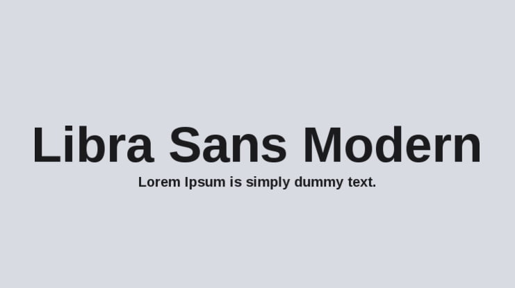 Libra Sans Modern Font Family