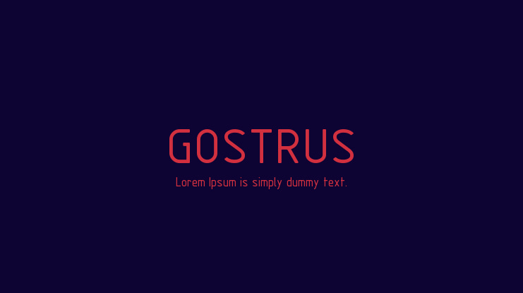 GOSTRUS Font Family