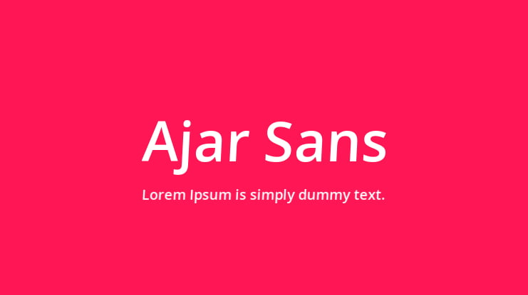 Ajar Sans Font Family