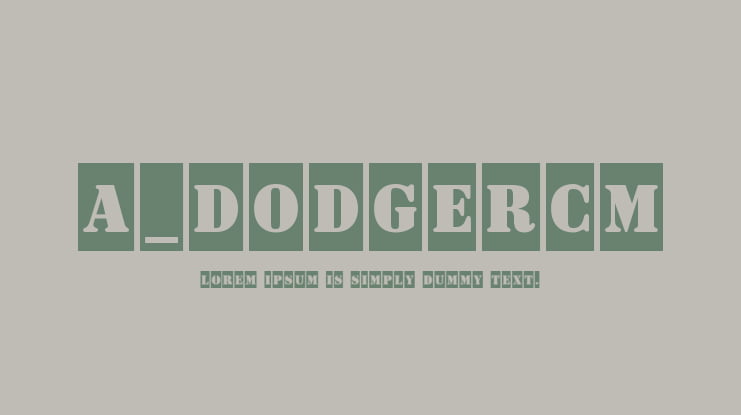 a_DodgerCm Font