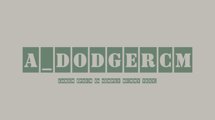 a_DodgerCm Font