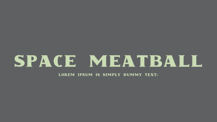 Space Meatball Font