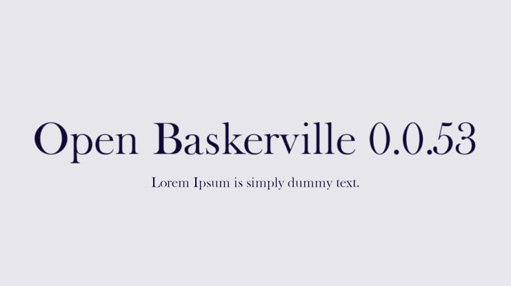 Open Baskerville 0.0.53 Font