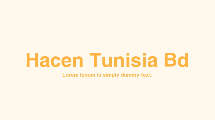 Hacen Tunisia Bd Font Family
